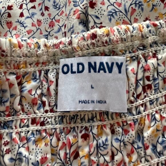 Old Navy Floral Midi Dress - Pink and White - Picture 8 of 12